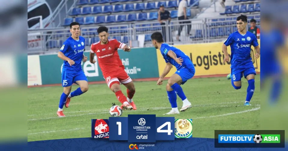 Superliga. "Nasaf" Andijonda yirik g'alabaga erishdi, darvozabon gol urdi